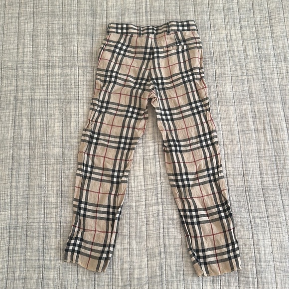 Vintage Burberry boys classic plaid linen pants size 6 - Picture 8 of 8